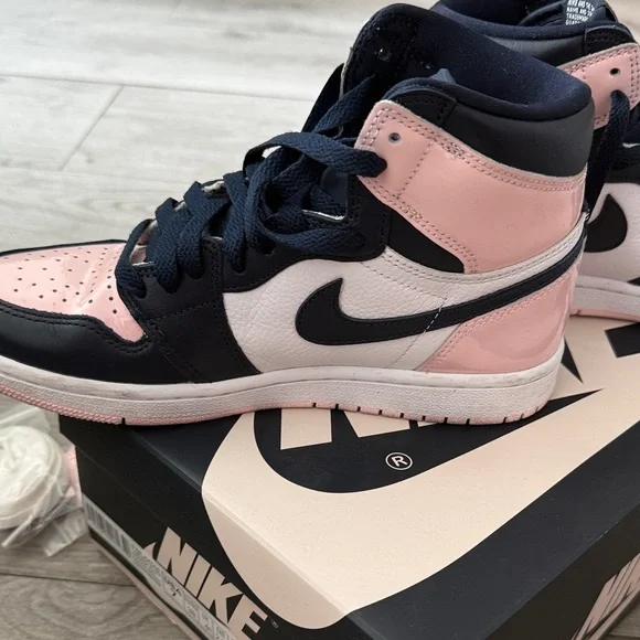 Nike Air Jordan Retro High in Pink and Black Bubble Gum